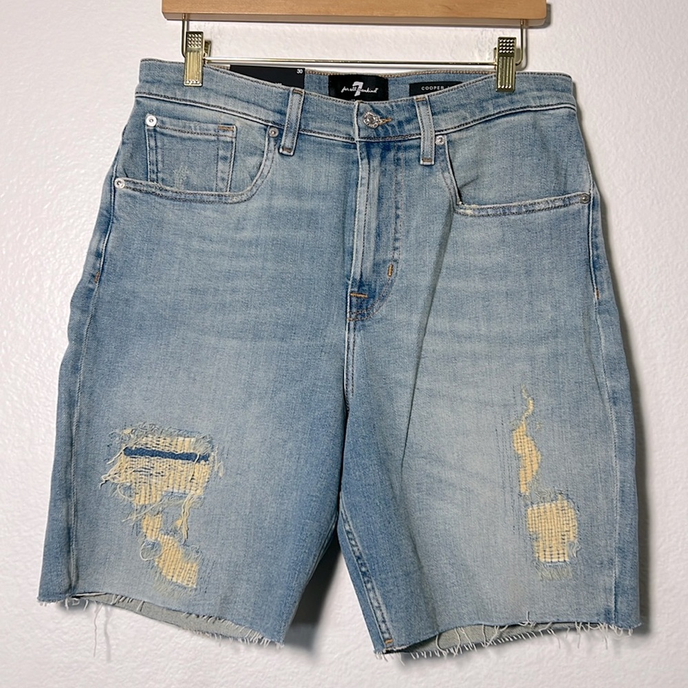 New 7 For All Mankind Cooper J The Modern Straight Shorts Size 30